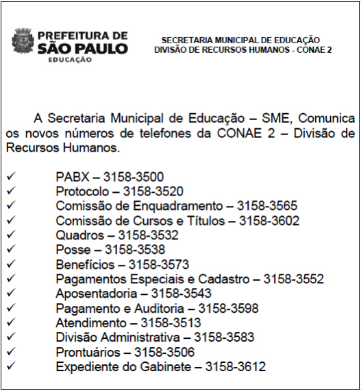 Sindicato dos Profissionais em Educação no Ensino Municipal de São Paulo -  Comunicado nº 1.603 (DOC de 21/10/2014, página 82)