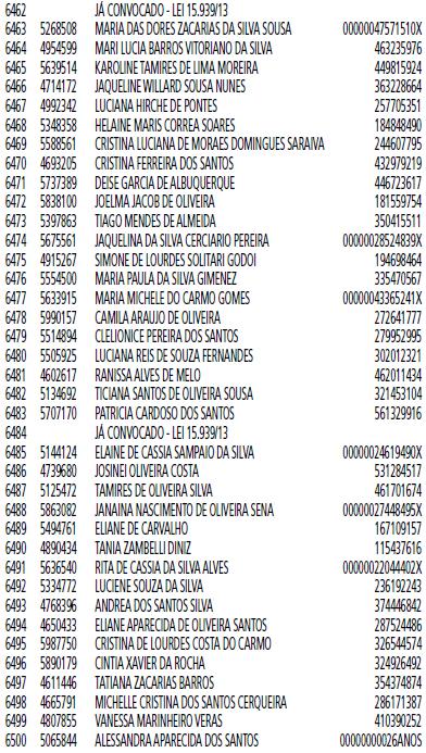 Convocação de Professores de Educação Infantil e Ensino