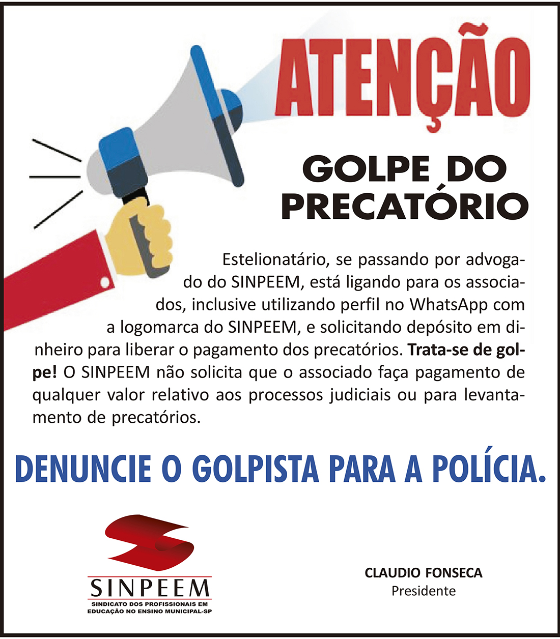 Sindicato dos Profissionais em Educação no Ensino Municipal de São Paulo -  Comunicado nº 1.603 (DOC de 21/10/2014, página 82)